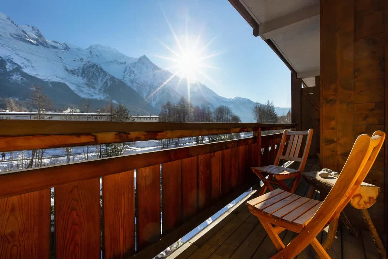 Apt Capucins22 Vista Mont Blanc 1BR con Balcón Garaje
