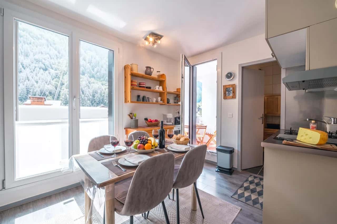Cham Sud E339 Nahe Aiguille du Midi 1BR Balkon