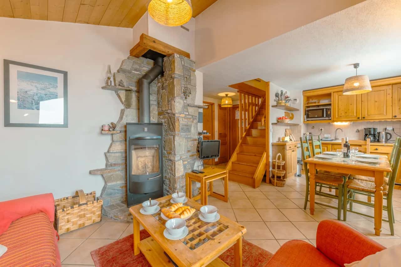 Duplex Alpin avec Balcon & Cheminée