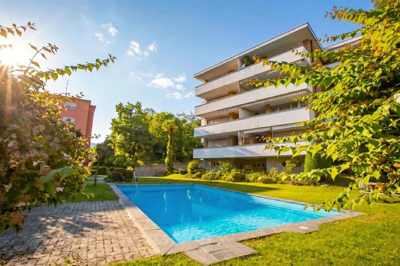 Malibu46 - Minusio Apt mit Gemeinschaftspool & Balkon