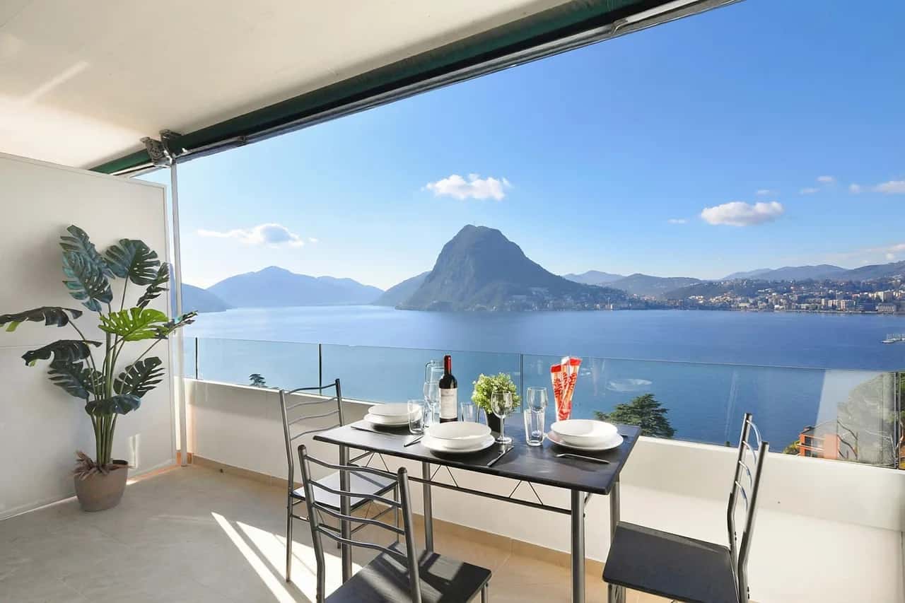 Blick und Kunst | Panoramastudio mit Seeblick, Lugano