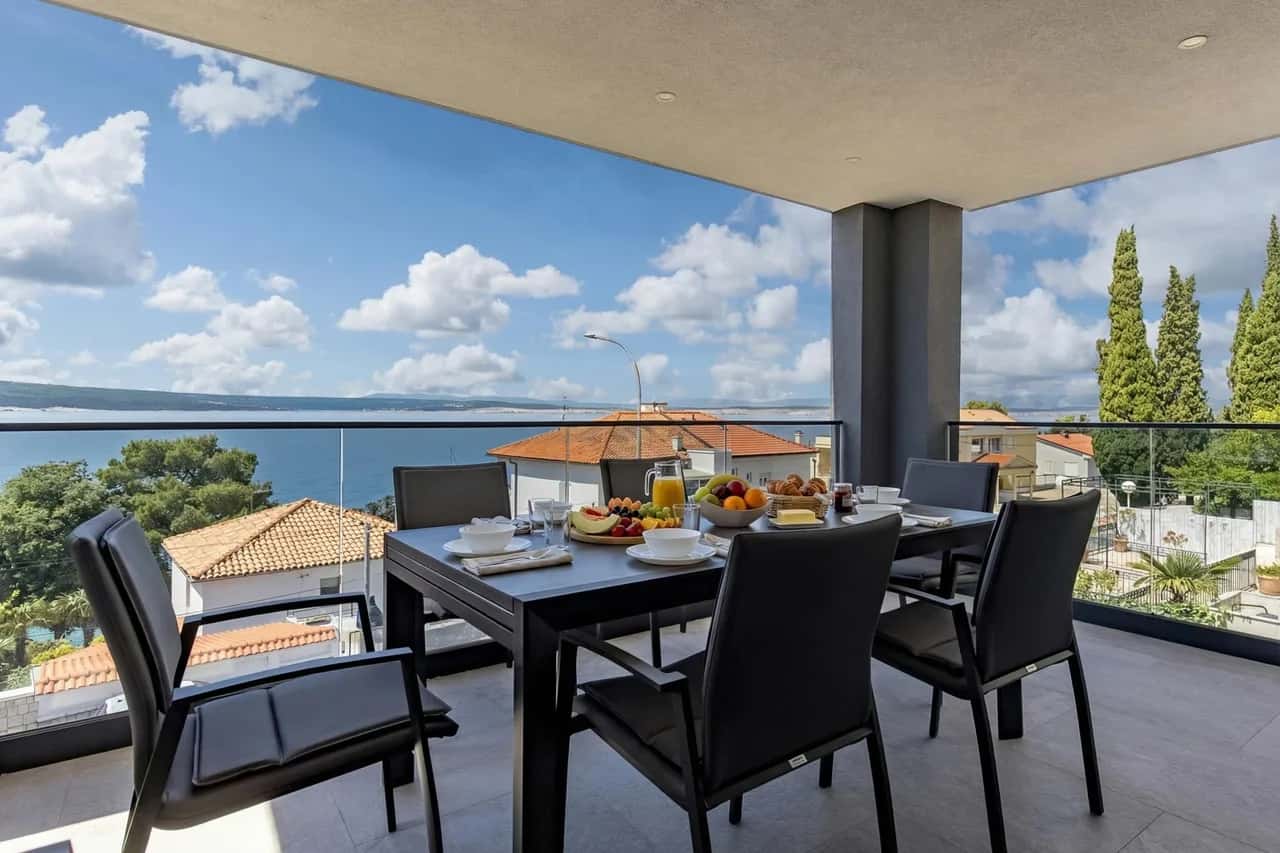 Pool Apartment Sunset With Sea View