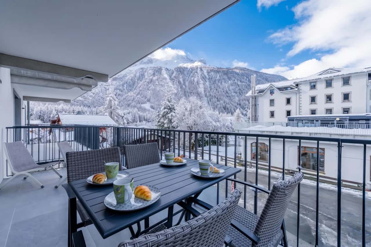 Argentière Zentrum Aufenthalt | Balkon Parken