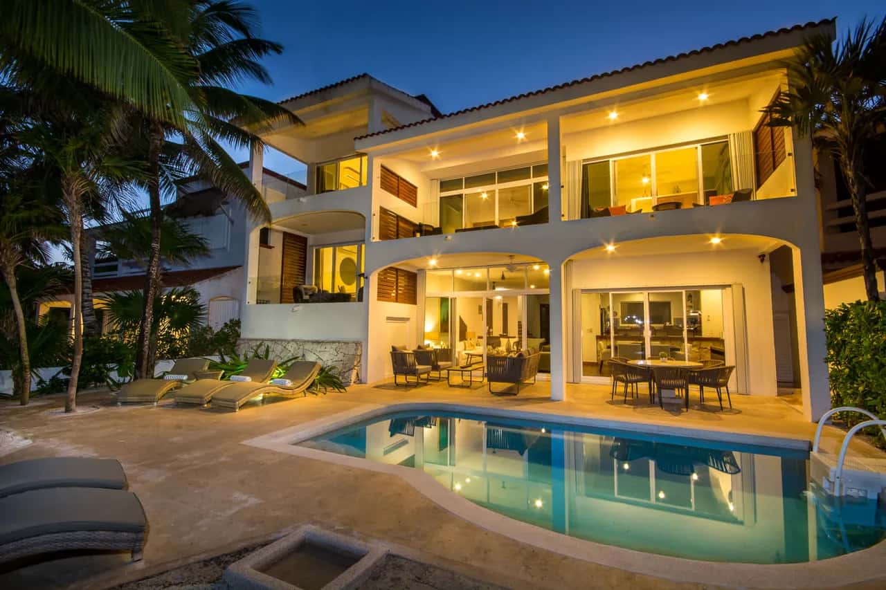 Beachfront Five-Bedroom Villa in Tulum