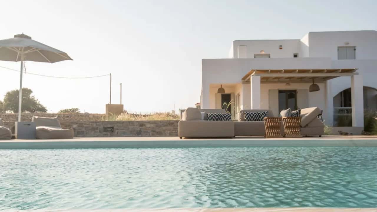 Cycladic Seafront Villa With Pool Terrace
