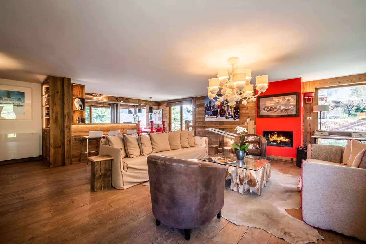 Chalet-Stil Rückzugsort in der Nähe der Skipisten in den Französischen Alpen