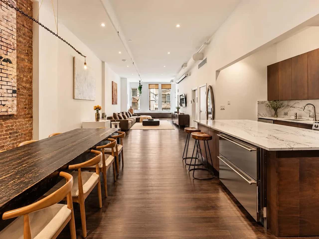 Keyed-Elevator Three Bedroom Loft in New York City