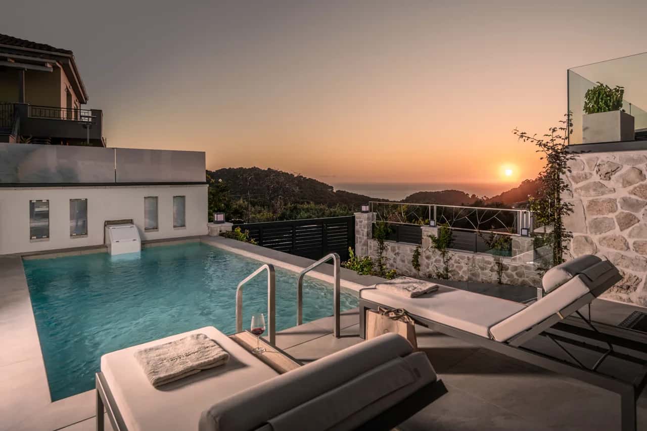 Outdoor Pool Three Bedroom Villa in Zakynthos