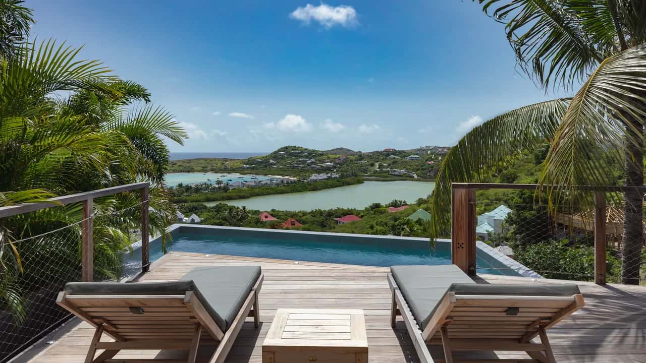 Caribbean Gem With Pool And Palms
