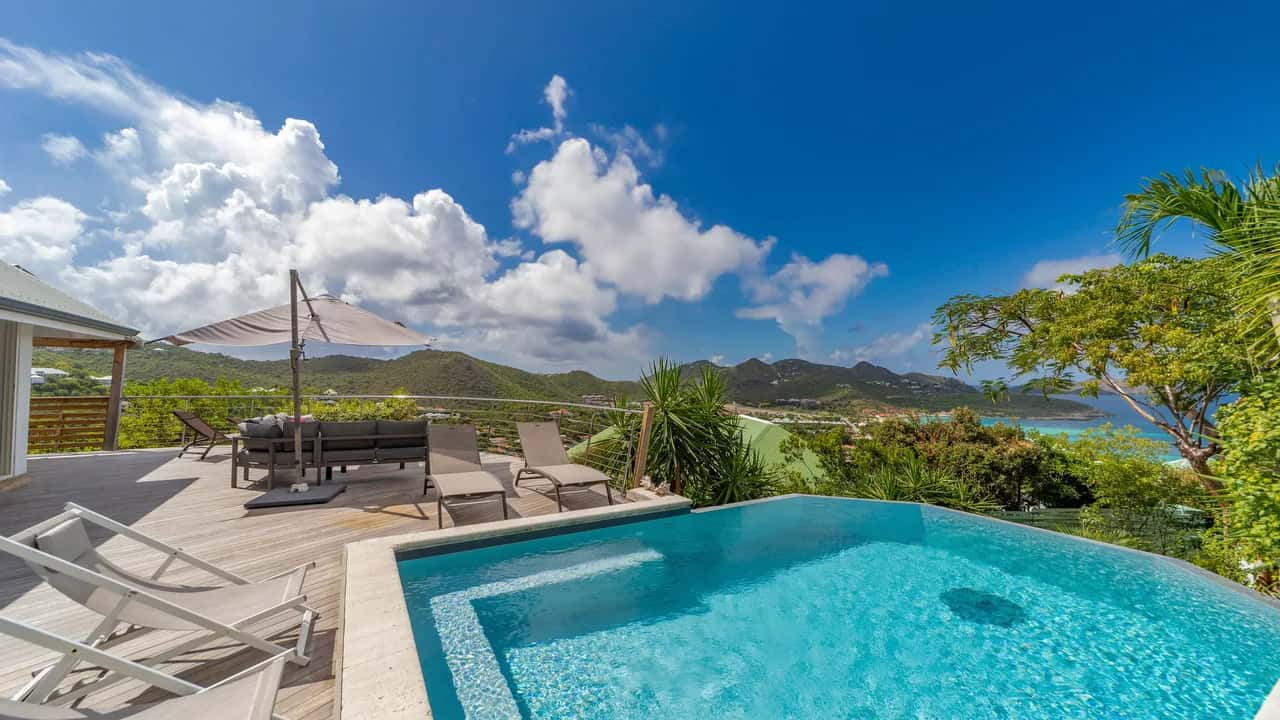 St. Jean Hillside Haven with Pool and Lagoon Views