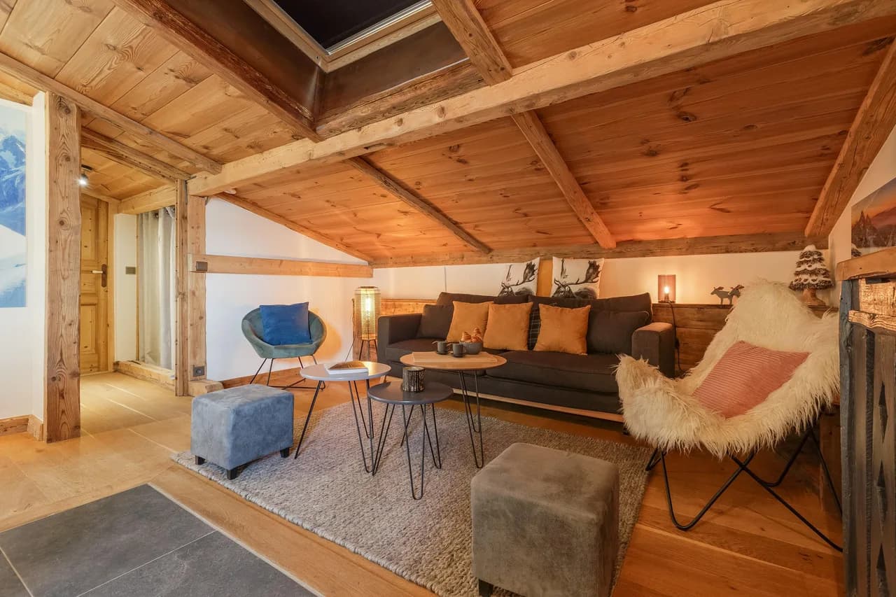 Le Beaulieu Chamonix Penthouse Loft | Kamin & Ausblick, Foto 3
