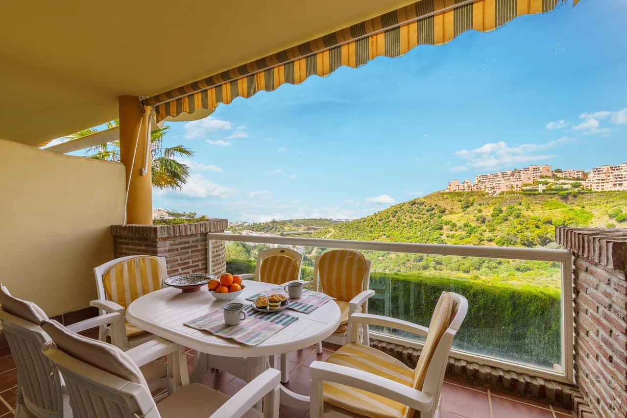Sea View Apartment with Pool in Mijas Costa, Spain