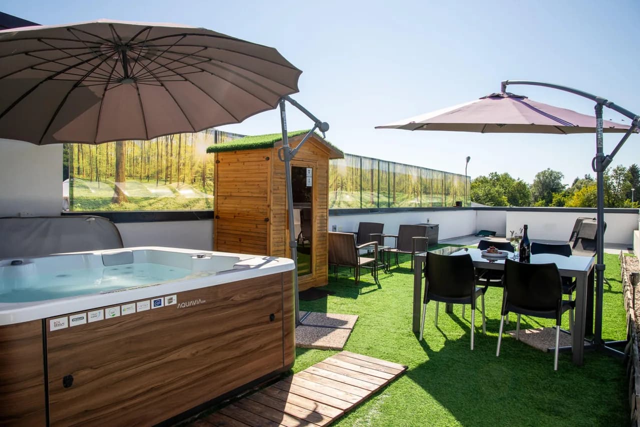 Maison sur le toit avec Whirlpool & Sauna