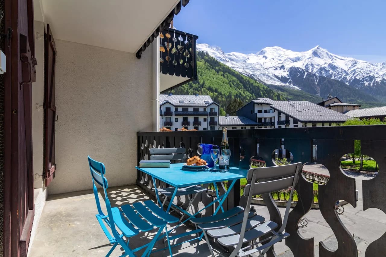 Cham Sud Chailloud202 Zu Fuß zur Aiguille du Midi | 2BR Balkon