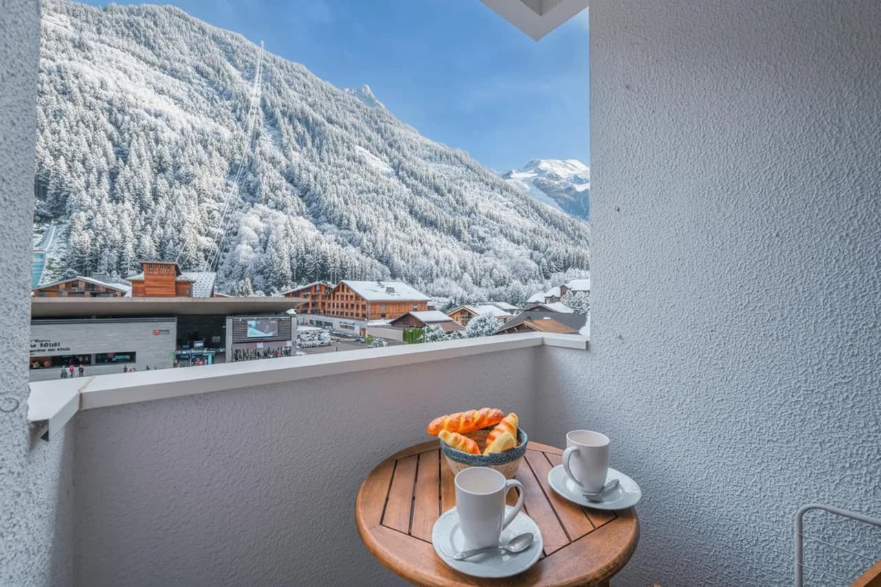 Cham Sud E339 Nahe Aiguille du Midi 1BR Balkon, Foto 2