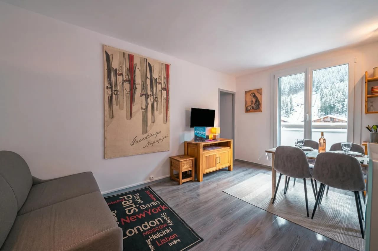Cham Sud E339 Nahe Aiguille du Midi 1BR Balkon, Foto 3