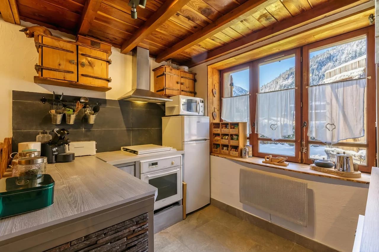 Maisonnette Argentée Cerca de Grands Montets: Jardín + Mont Blanc, foto 4