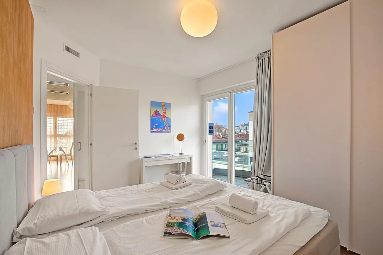 Attico al Parco : Penthouse à Lugano | Balcon, A/C & 2 min du Lac, photo 5