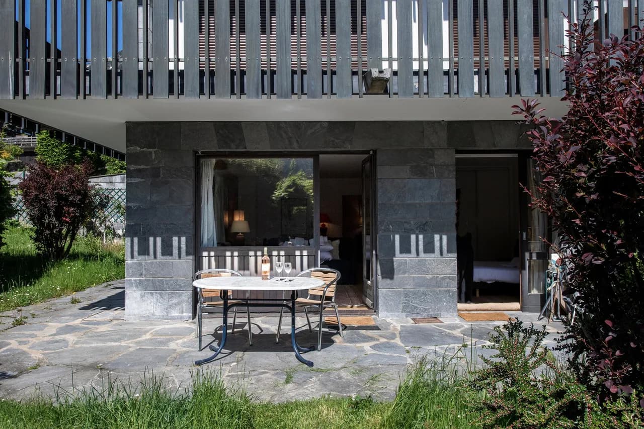 Apt du Brevent Ski in/out Garten & Terrasse, Foto 2