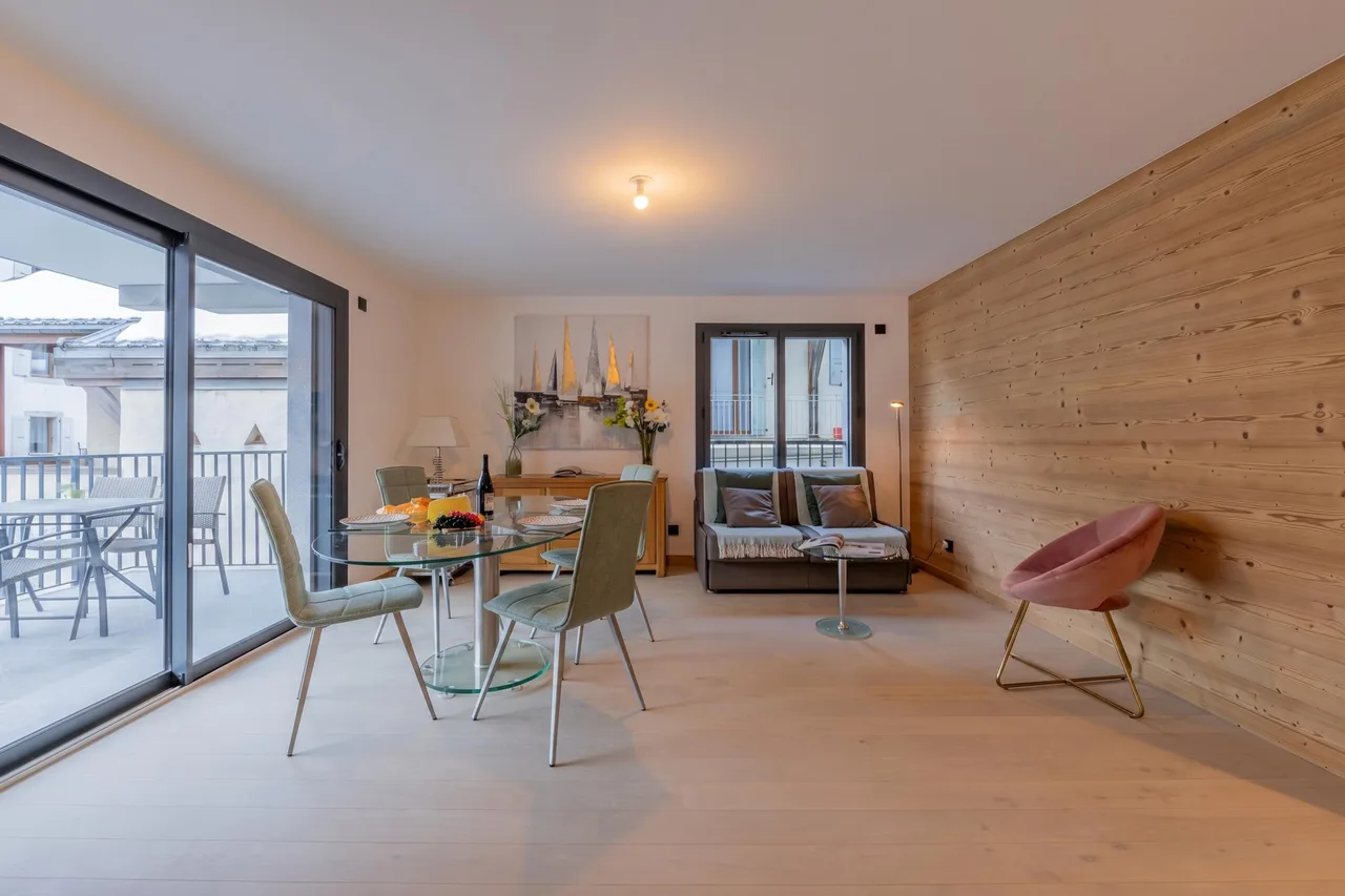 Argentière Zentrum Aufenthalt | Balkon Parken, Foto 2