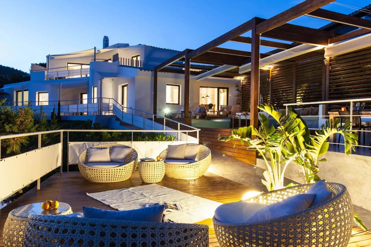 Beautiful contemporary villa with gorgeous views across the crystalline clear waters of Es Cubells photo 4