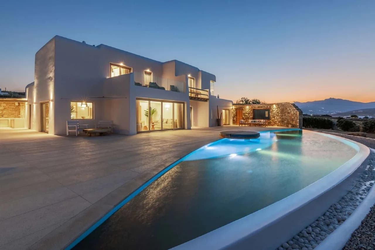 Prächtige Mykonos-Urlaubs-Villa mit perfekter Naturlandschaft