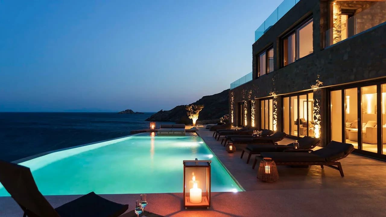 Luxuriöse Mykonos-Oase mit exquisiter Landschaft