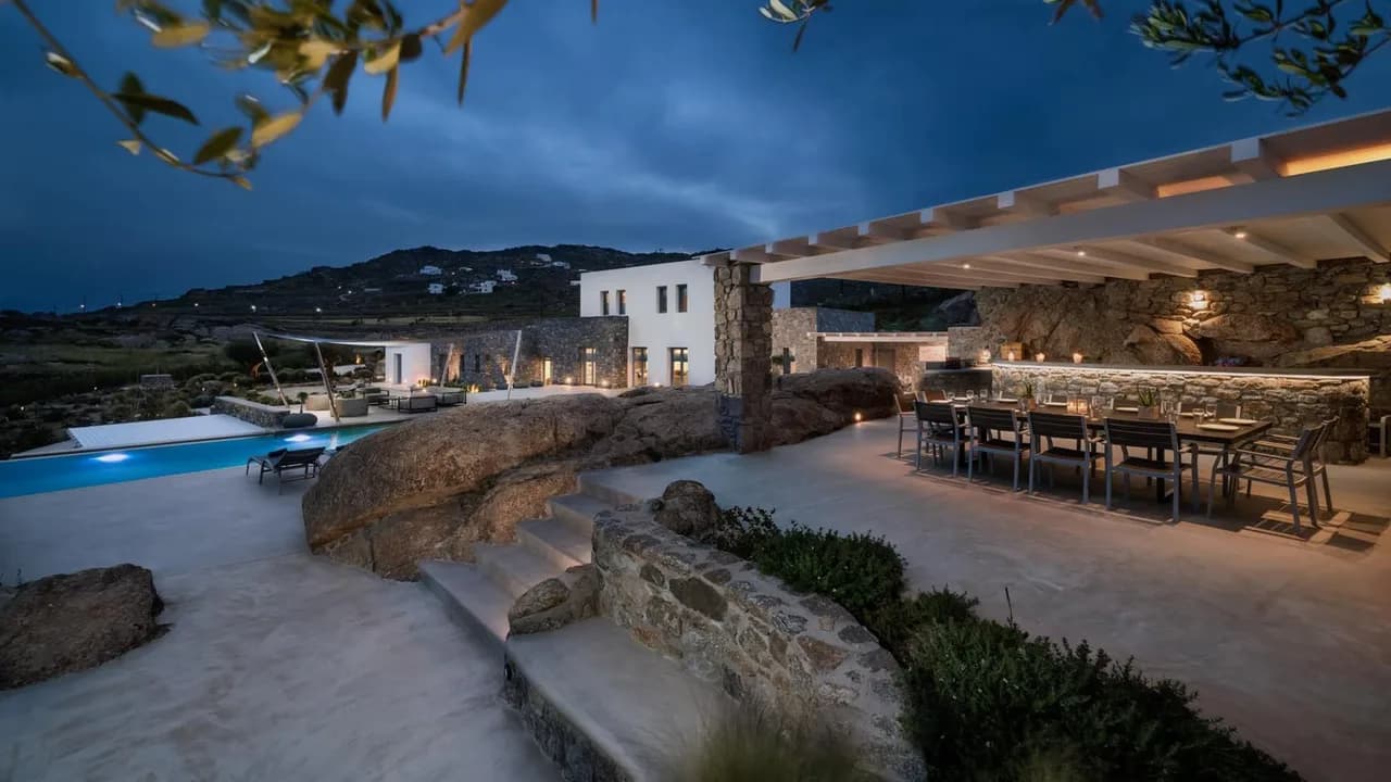 Luxuriöse Villa auf den Hügeln von Mykonos mit göttlichem Blick, Foto 4