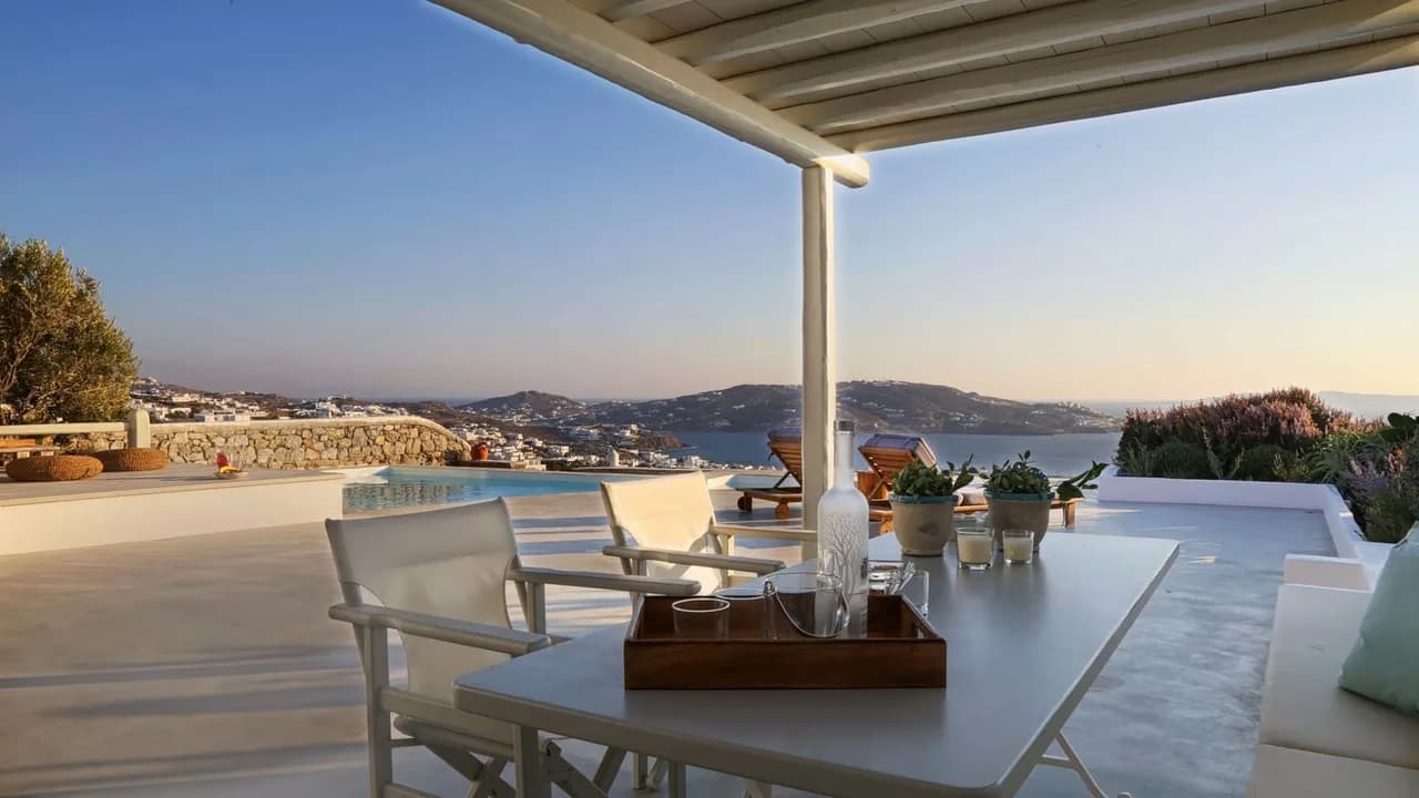 Deluxe Mykonos Villa mit Postkarten-ähnlichen Sonnenuntergangsblicken, Foto 3