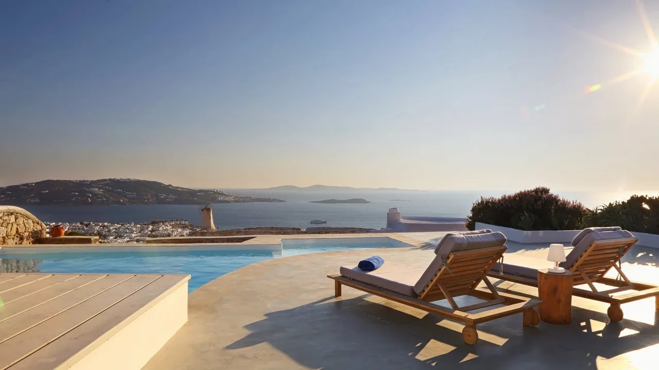 Deluxe Mykonos Villa mit Postkarten-ähnlichen Sonnenuntergangsblicken, Foto 4