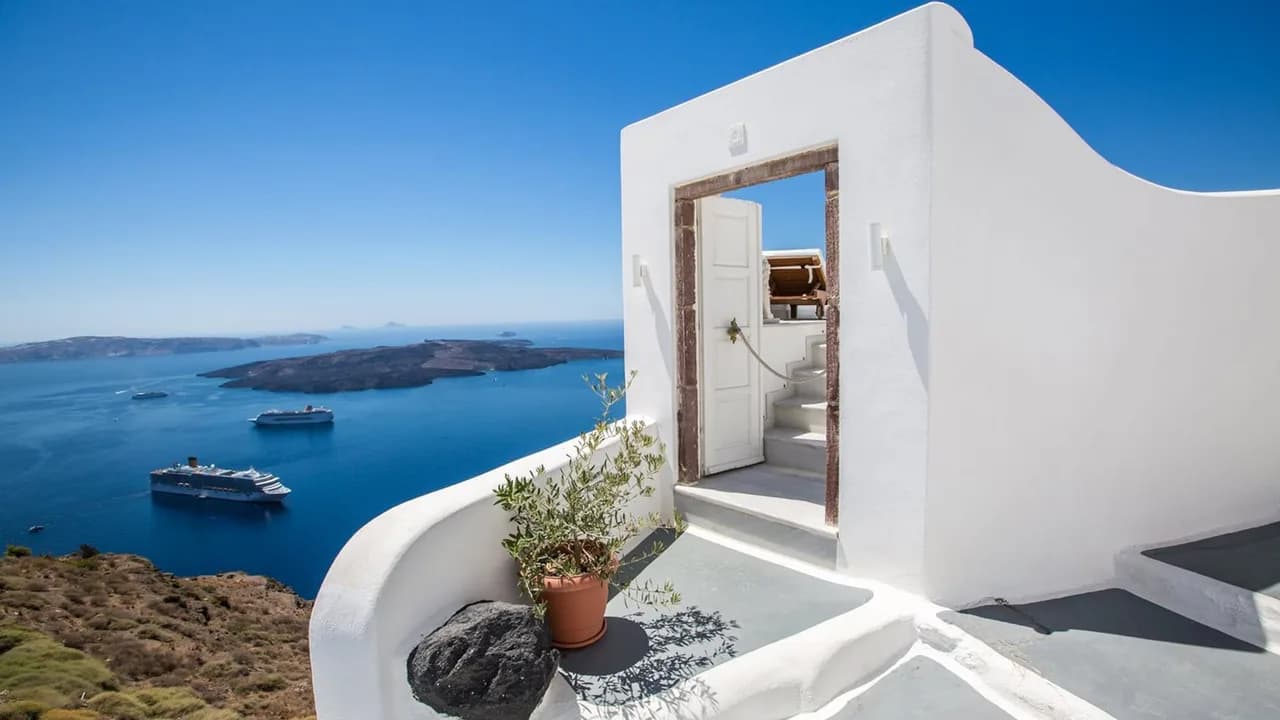 Luxus Santorini Villa am Rand von Firostefani, Foto 4