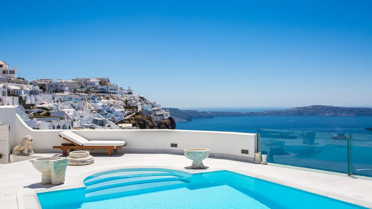 Luxus Santorini Villa am Rand von Firostefani, Foto 5