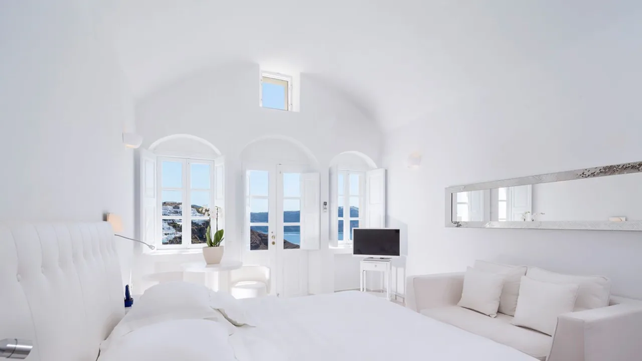 Lujo en villa de Santorini con vistas ininterrumpidas al volcán, foto 3