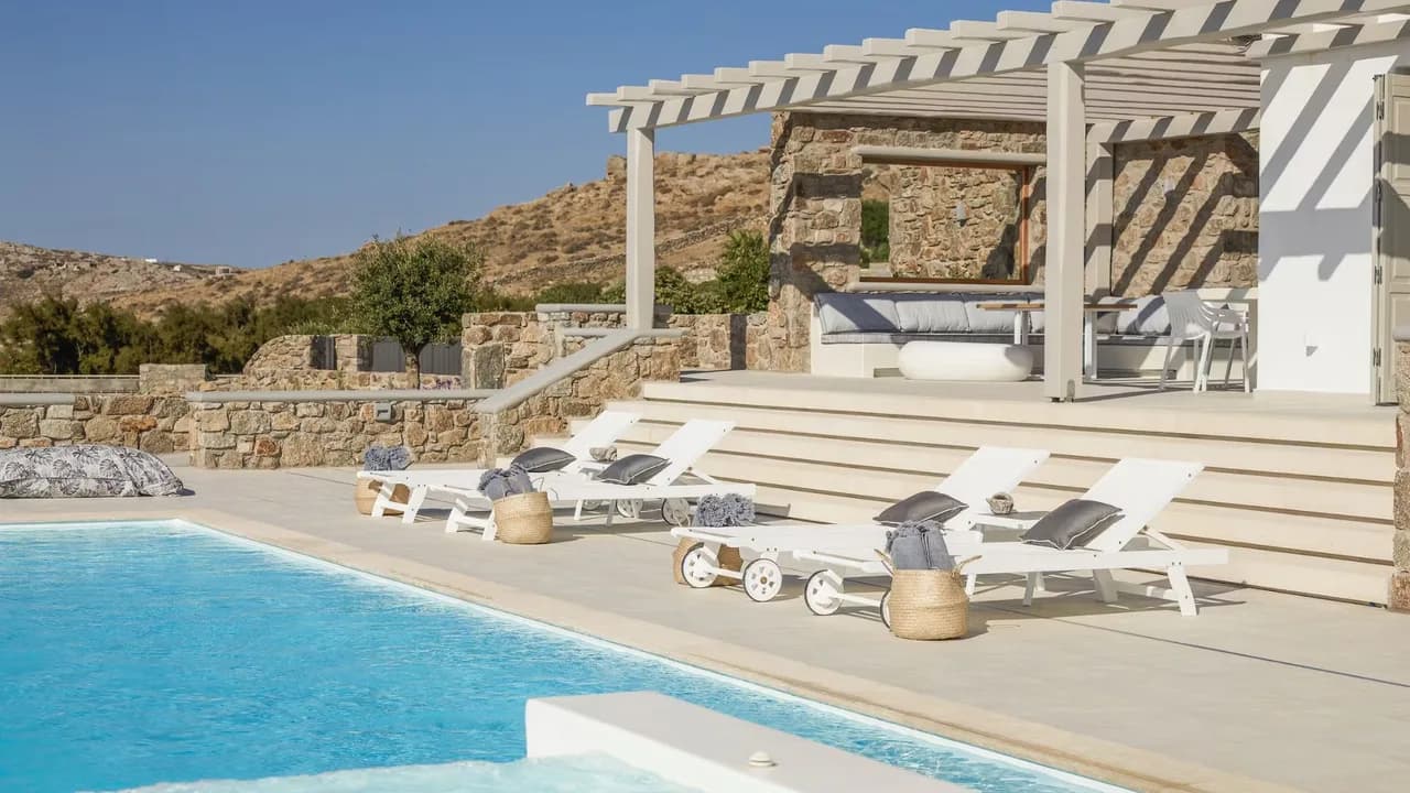 Villa mit authentischer mykonischer Architektur