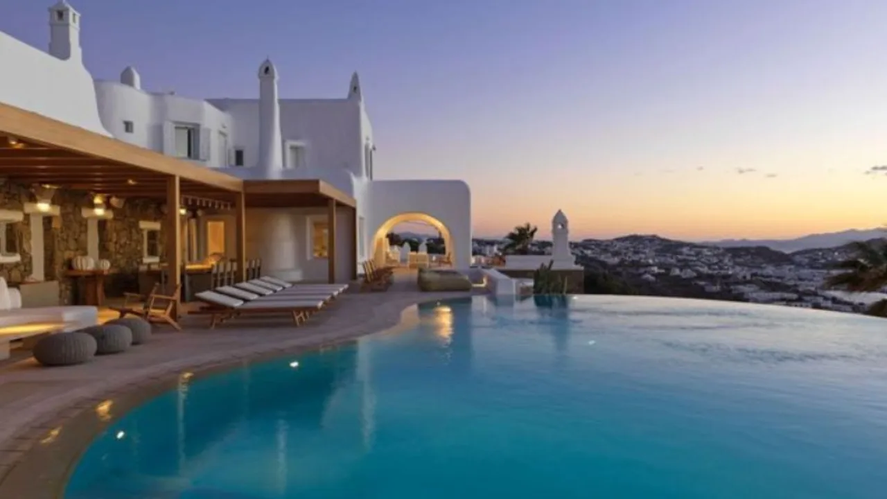 Ultra-Luxus-Villa mit Sonnenuntergangsblick auf Mykonos, Foto 2