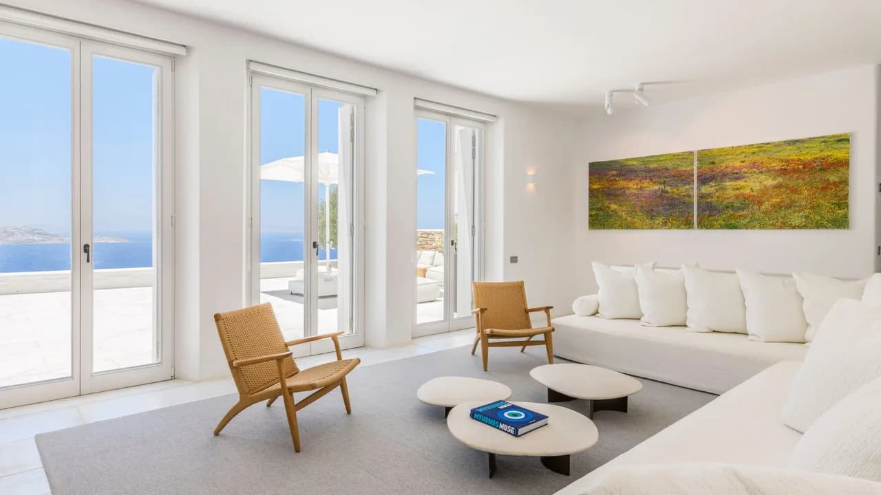 Villa im kykladischen Design mit Sonnenuntergangsblick, Foto 2
