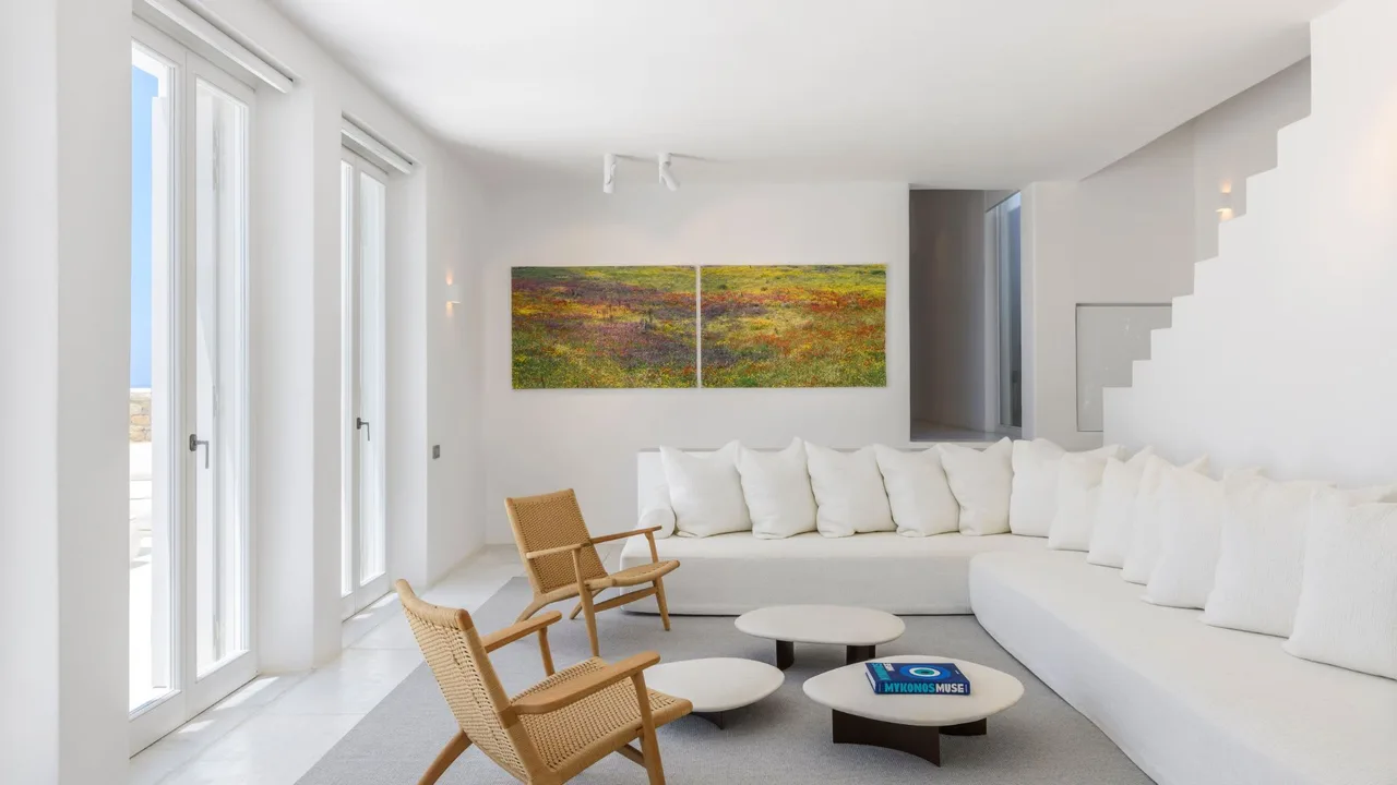 Villa im kykladischen Design mit Sonnenuntergangsblick, Foto 4