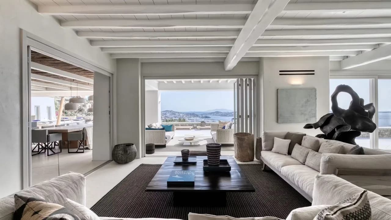 Kuratiertes Luxushaus mit Blick auf den Mykonos Sonnenuntergang, Foto 2