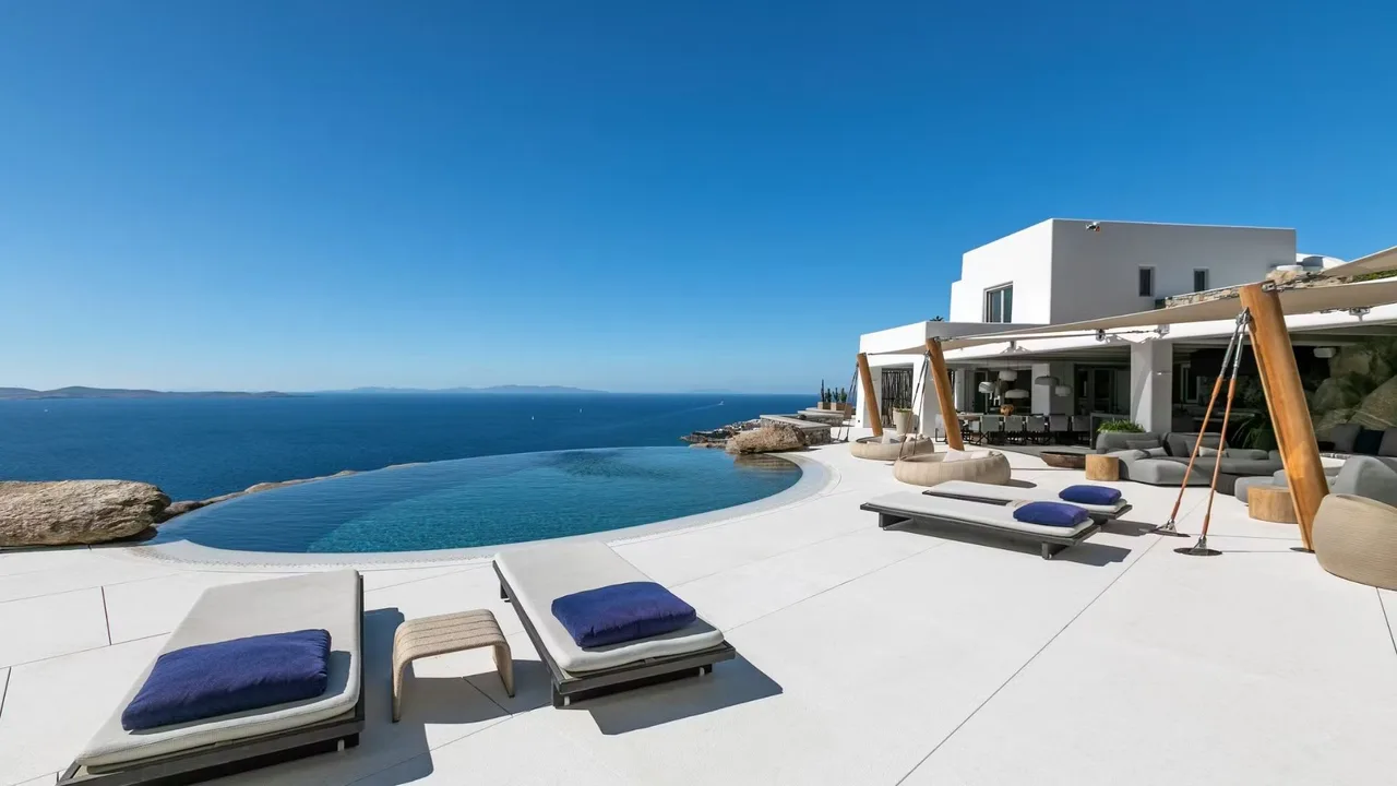 Kuratiertes Luxushaus mit Blick auf den Mykonos Sonnenuntergang, Foto 4