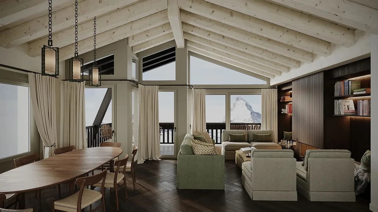 Neues modernes Design-Stadthaus in Zermatt, Foto 4