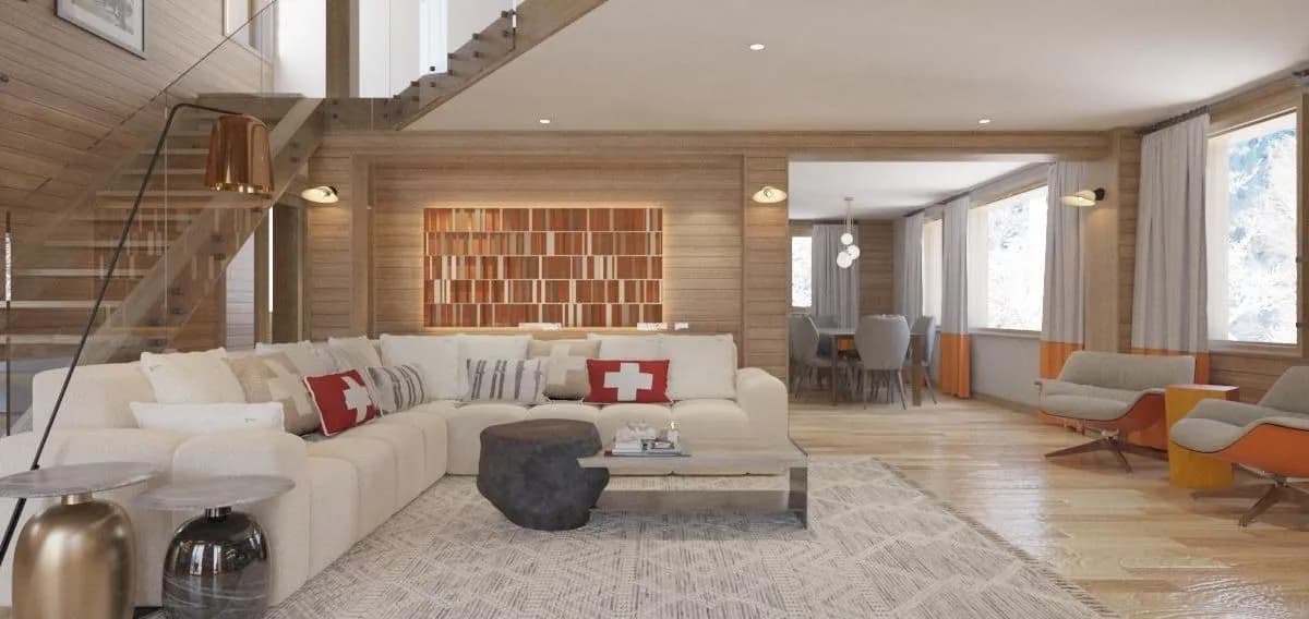 Einladender Rückzugsort in den Bergen mit rustikalem Design, Foto 2