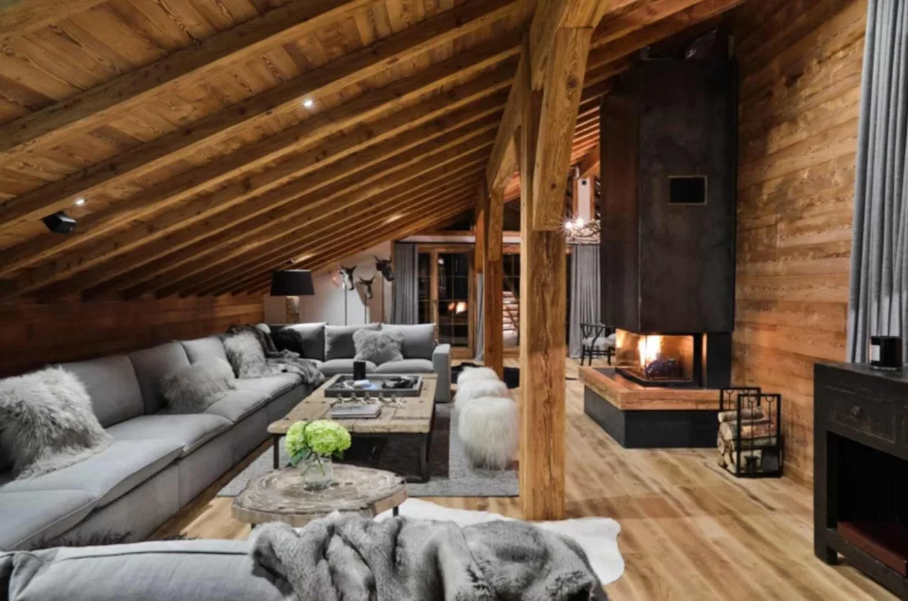 Grand Chalet Alpin Avec Vue sur le Mont Blanc
