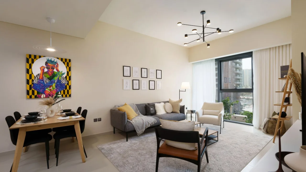 Elegantes Apartment Mit Blick Auf Den Burj Khalifa, Foto 4