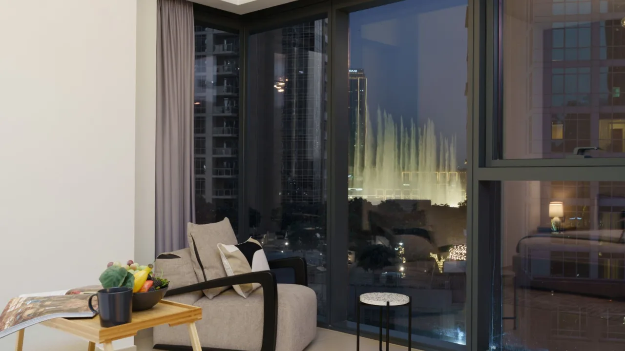 Elegantes Apartment Mit Blick Auf Den Burj Khalifa, Foto 5