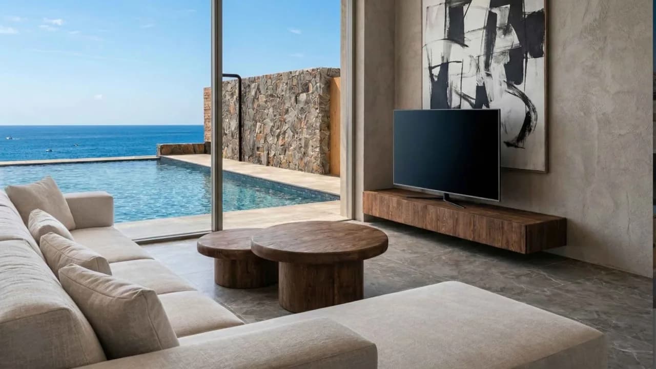 Beachfront Villa With Heated Pool in Crete photo 2