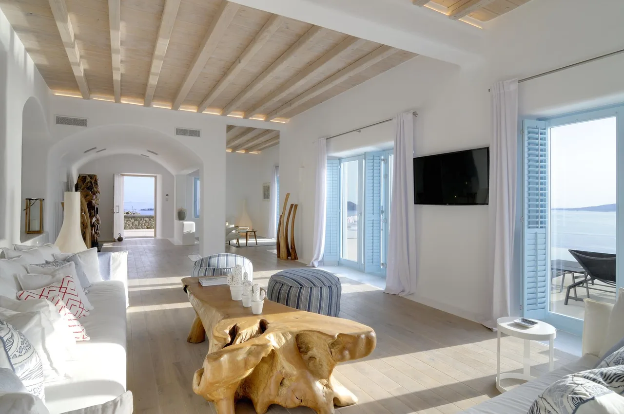 Moderna Villa Cicládica Con Comedor Exterior, foto 5