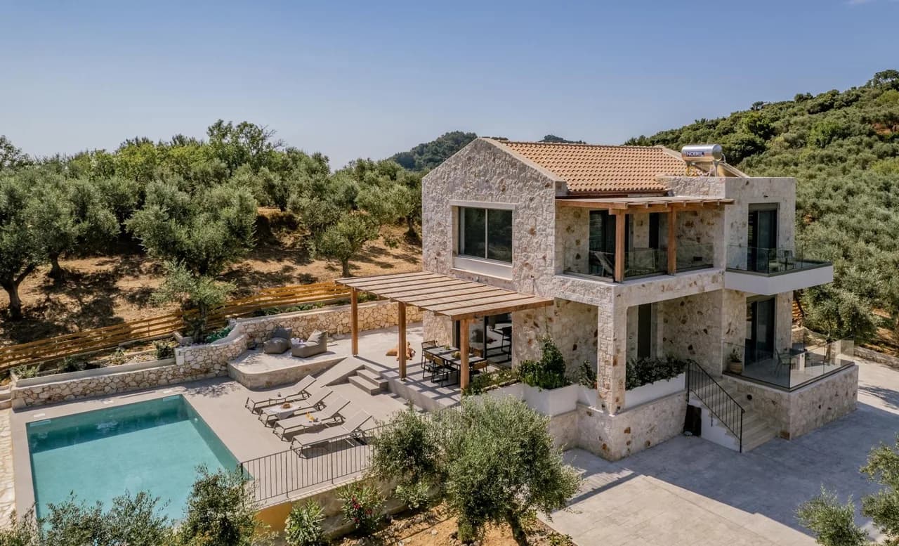 Terrace Three-Bedroom Villa in Ano Vasilikos, Zakynthos, Foto 3