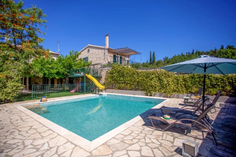 Spacious Family Villa with Garden in Corfu