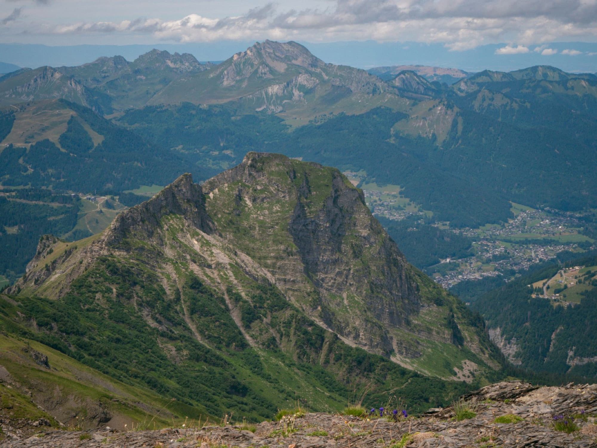 Captivating landscape of mountain ridges in Morzine, France, perfect for adventure enthusiasts.