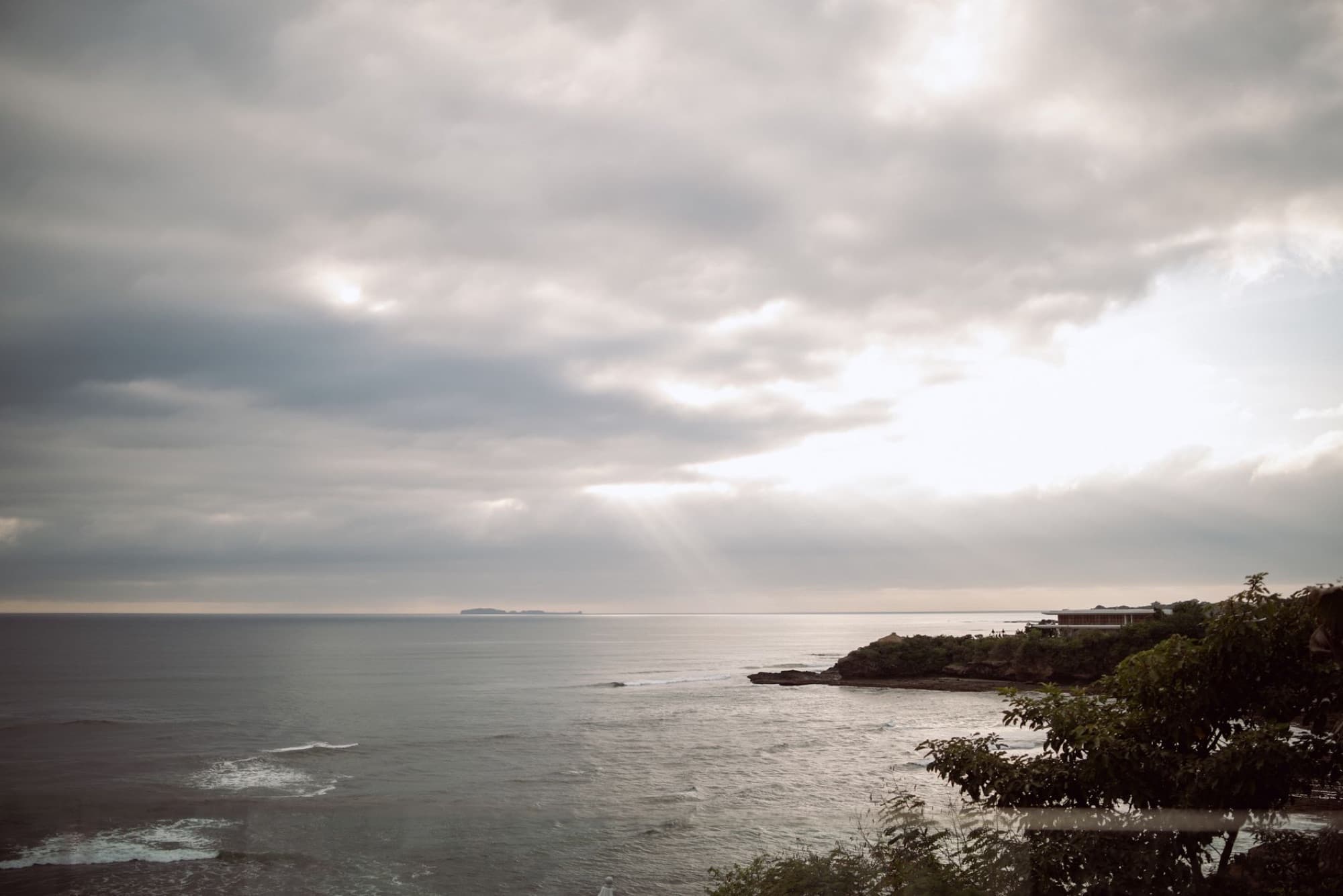 Scenic view of a sunset over the ocean at Punta Mita, Mexico.
